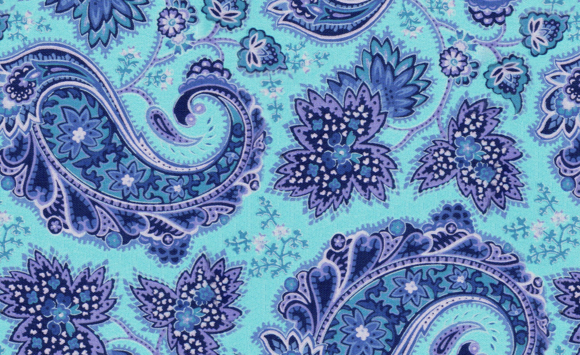 Blue Teal Paisley