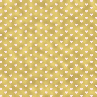 Gold White Hearts