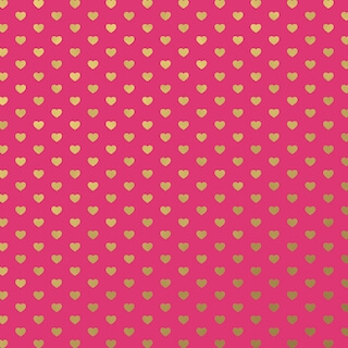 Hot Pink Gold Hearts