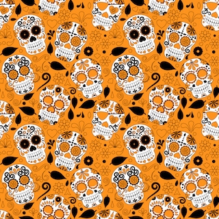 Orange Sugar Skulls