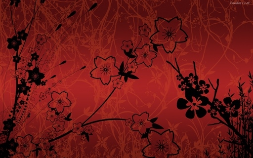 Retro Red Flowers
