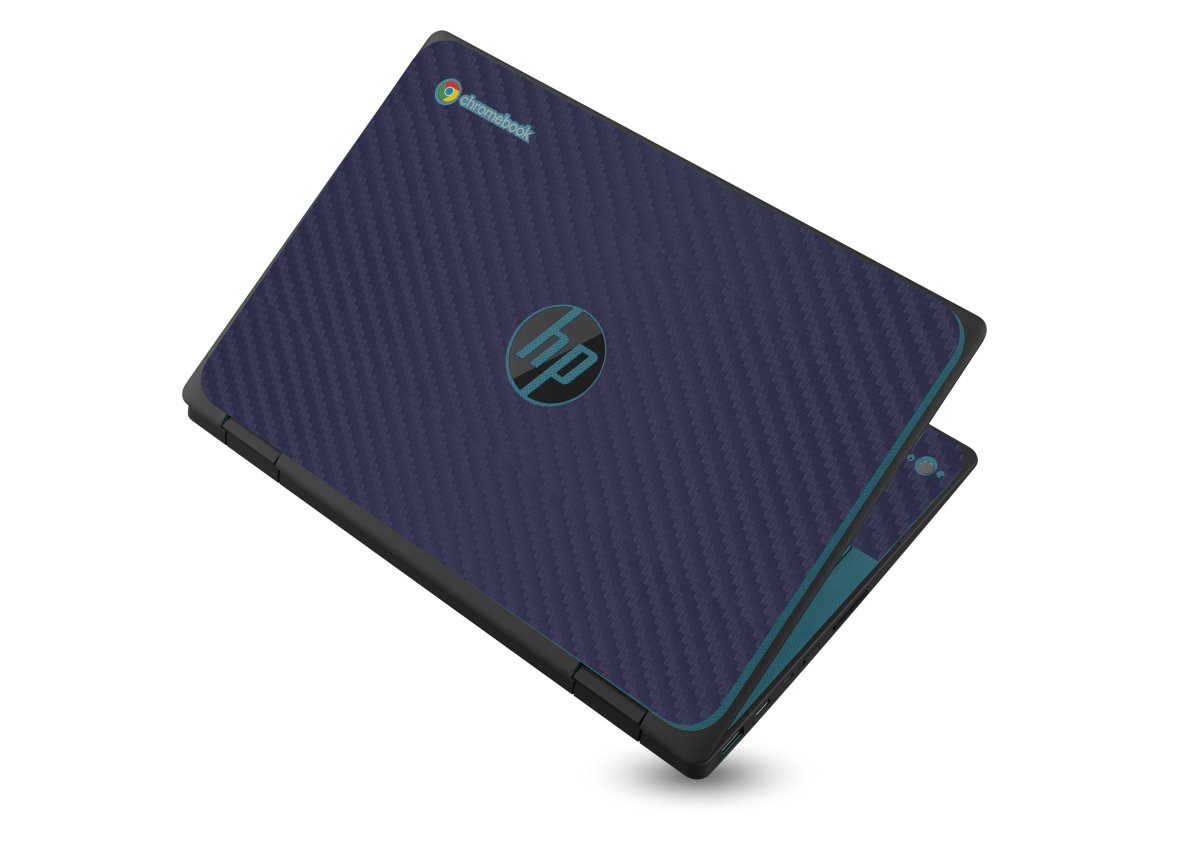 HP Chromebook X360 11 G3 EE BLUE CARBON FIBER Laptop Skin