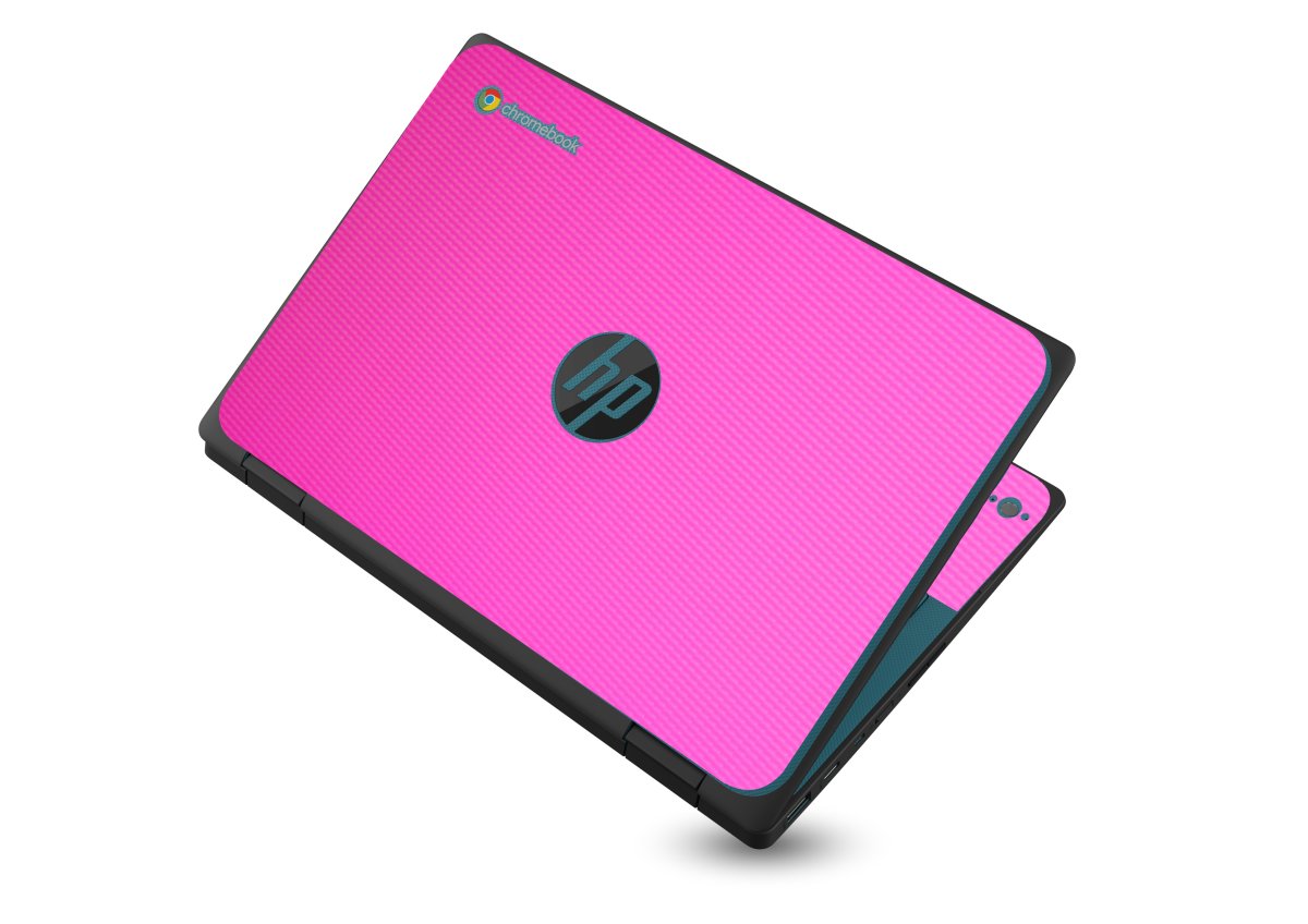 HP Chromebook X360 11 G3 EE PINK CARBON FIBER Laptop Skin