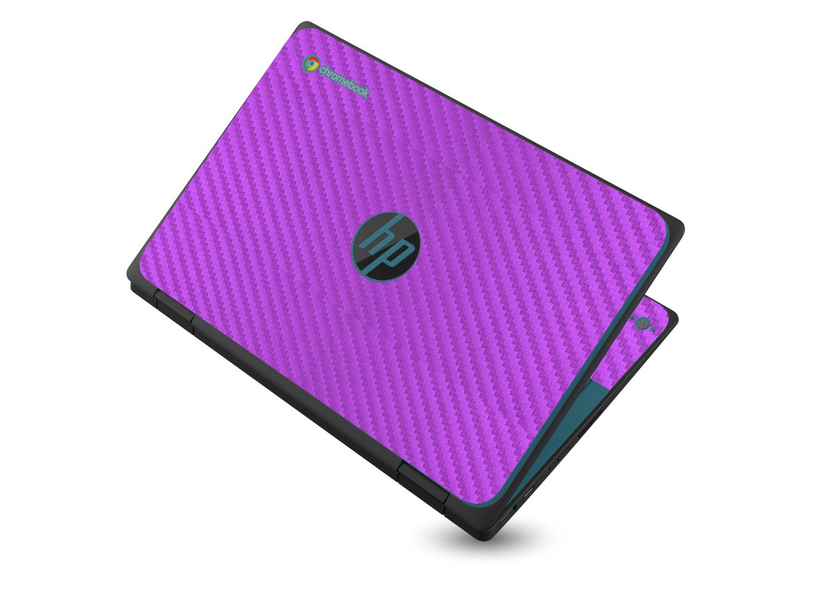 HP Chromebook X360 11 G3 EE PURPLE CARBON FIBER Laptop Skin