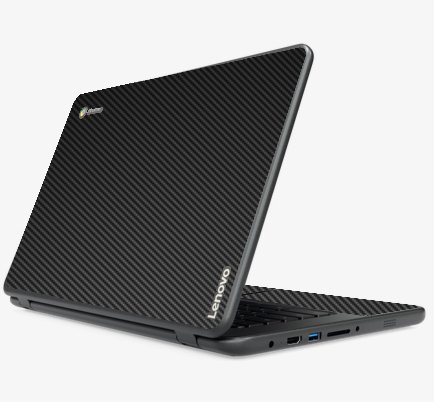 IBM/Lenovo Chromebook 100e BLACK CARBON FIBER Laptop Skin
