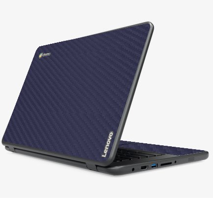 IBM/Lenovo Chromebook 100e BLUE CARBON FIBER Laptop Skin