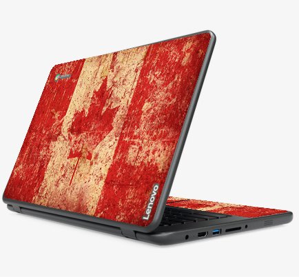 IBM/Lenovo Chromebook 100e CANADIAN FLAG Laptop Skin