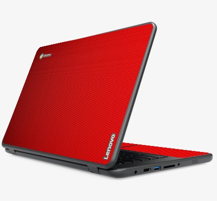 IBM/Lenovo Chromebook 100e RED CARBON FIBER Laptop Skin