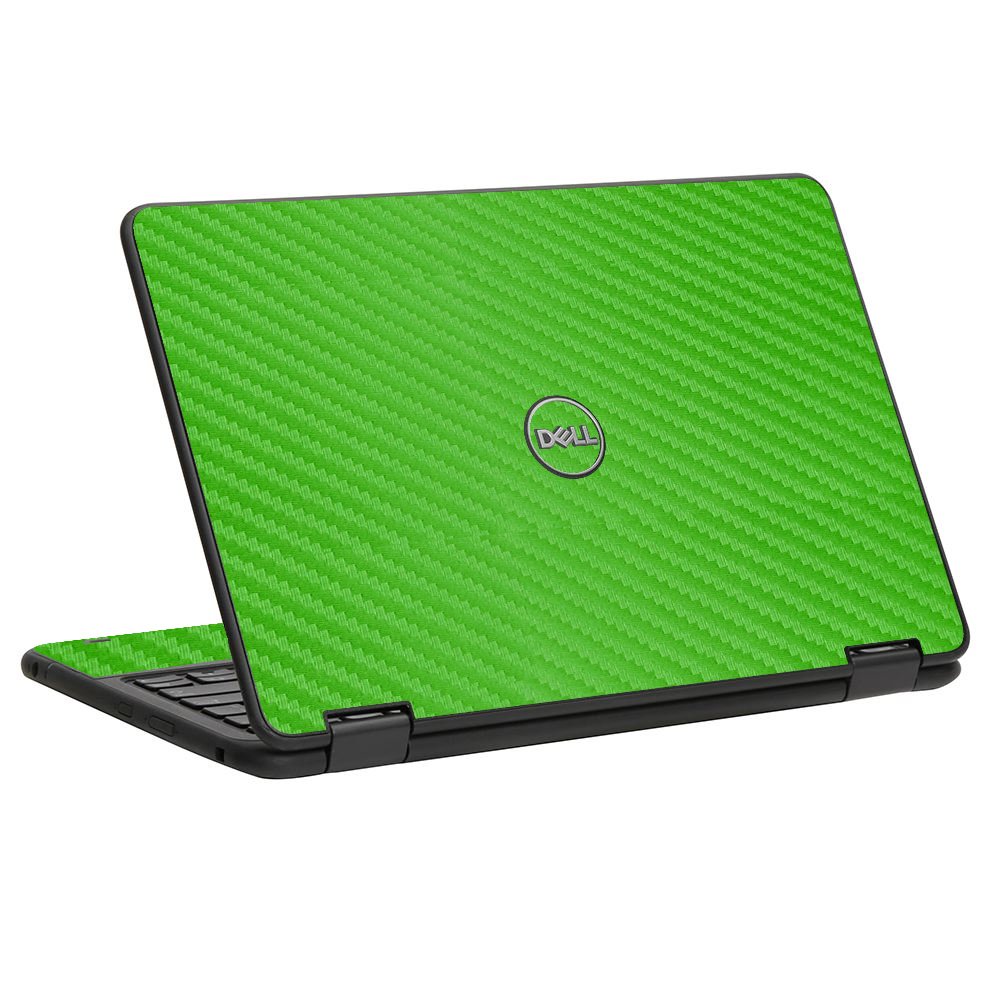 Dell Chromebook 11 5189 GREEN CARBON FIBER Laptop Skin