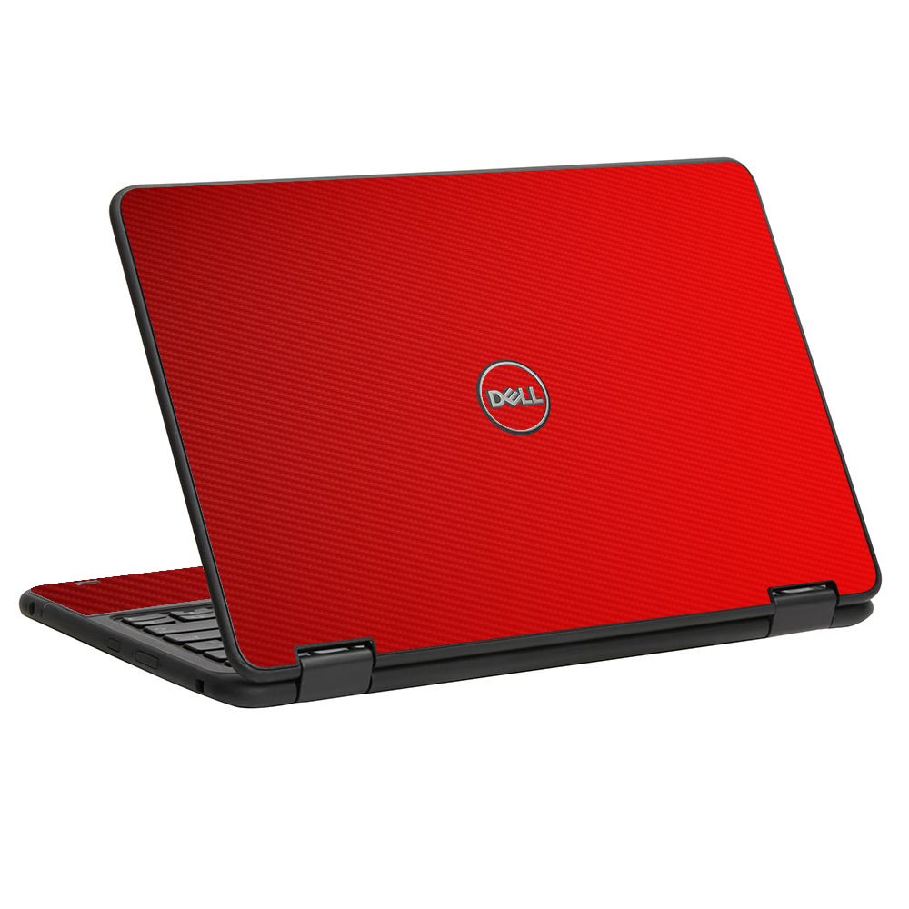 Dell Chromebook 11 5189 RED CARBON FIBER Laptop Skin