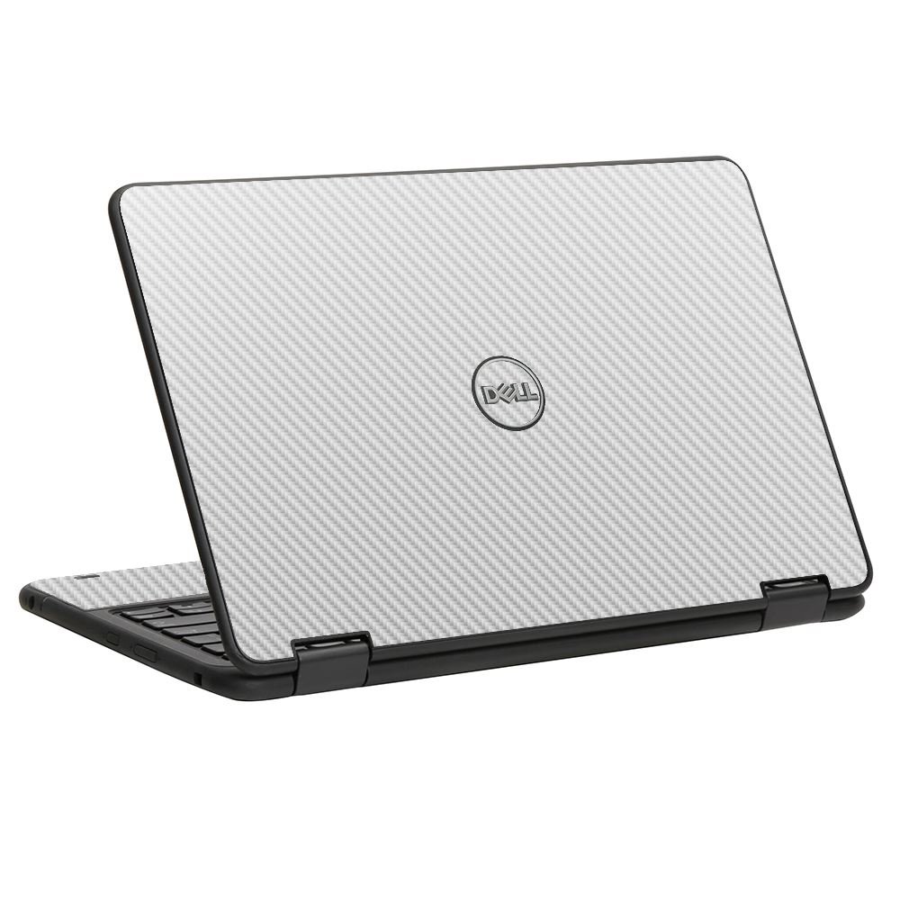 Dell Chromebook 11 5190 WHITE CARBON FIBER Laptop Skin