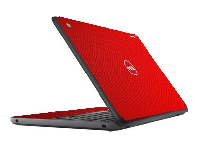 Dell Chromebook 13 3380 RED CARBON FIBER Laptop Skin