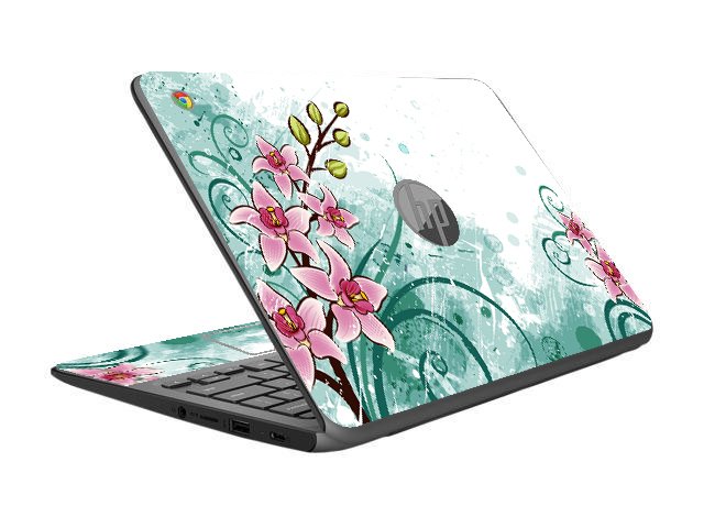 HP Chromebook 11 V010NR PINK LILY WATERCOLOR Laptop Skin