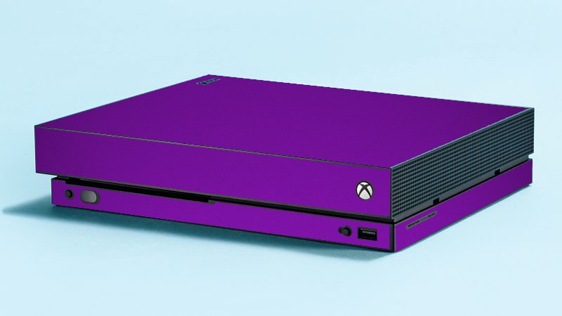 Microsoft Xbox One X CHROME PURPLE Laptop Skin