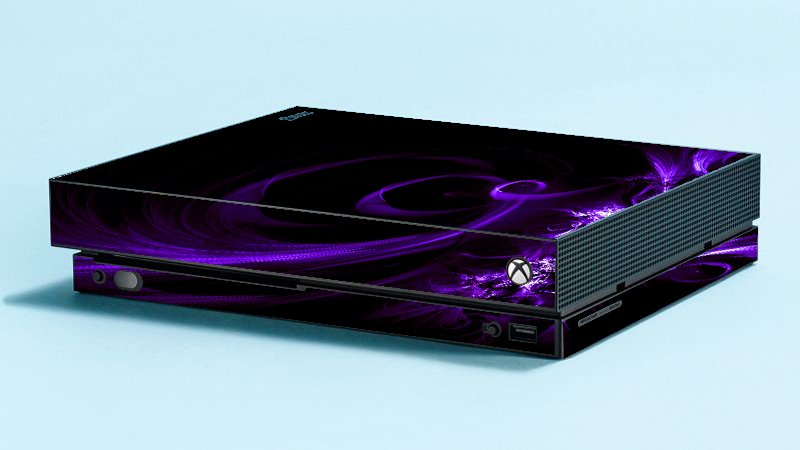 Microsoft Xbox One X PURPLE SPIRAL Laptop Skin