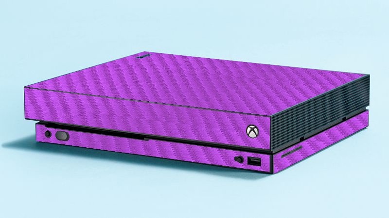 Microsoft Xbox One X PURPLE CARBON FIBER Laptop Skin