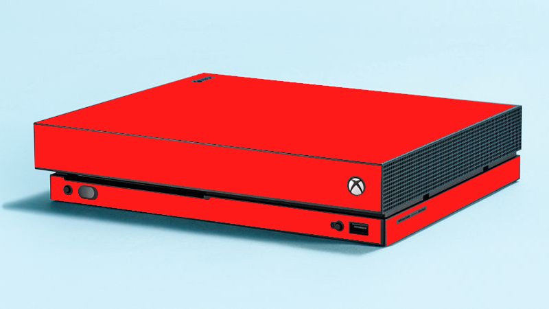 Microsoft Xbox One X RED Laptop Skin