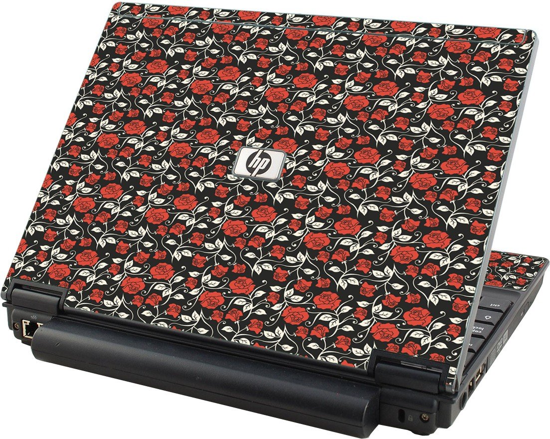 Black Red Roses HP Elitebook 2530P Laptop Skin