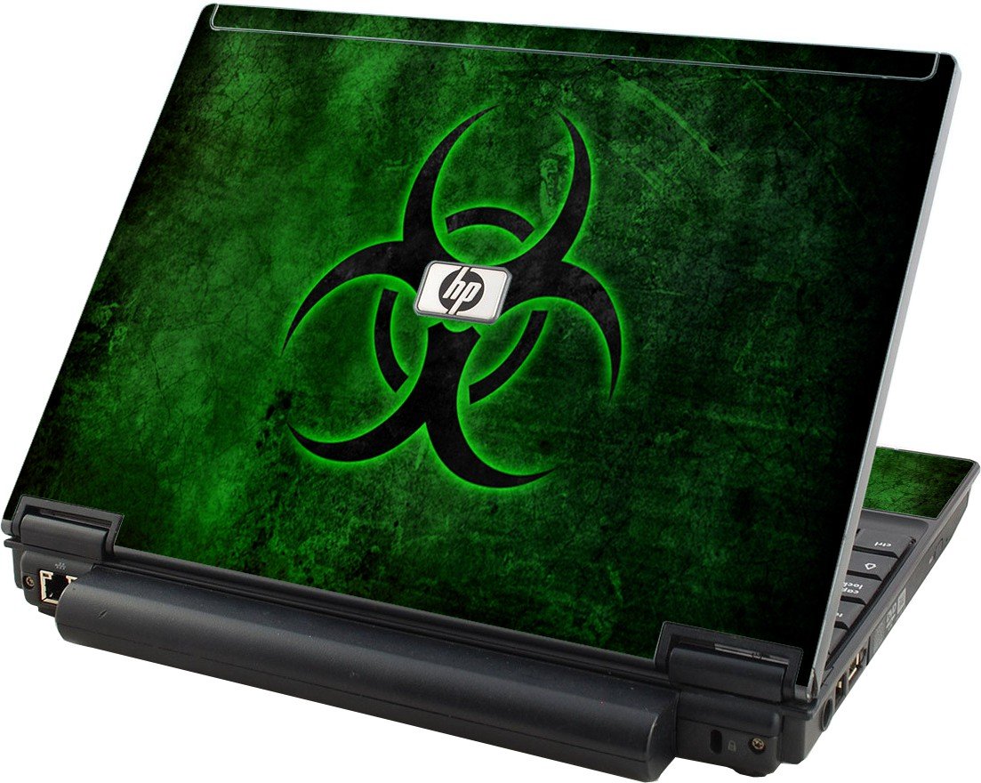 Green Biohazard HP Elitebook 2530P Laptop Skin