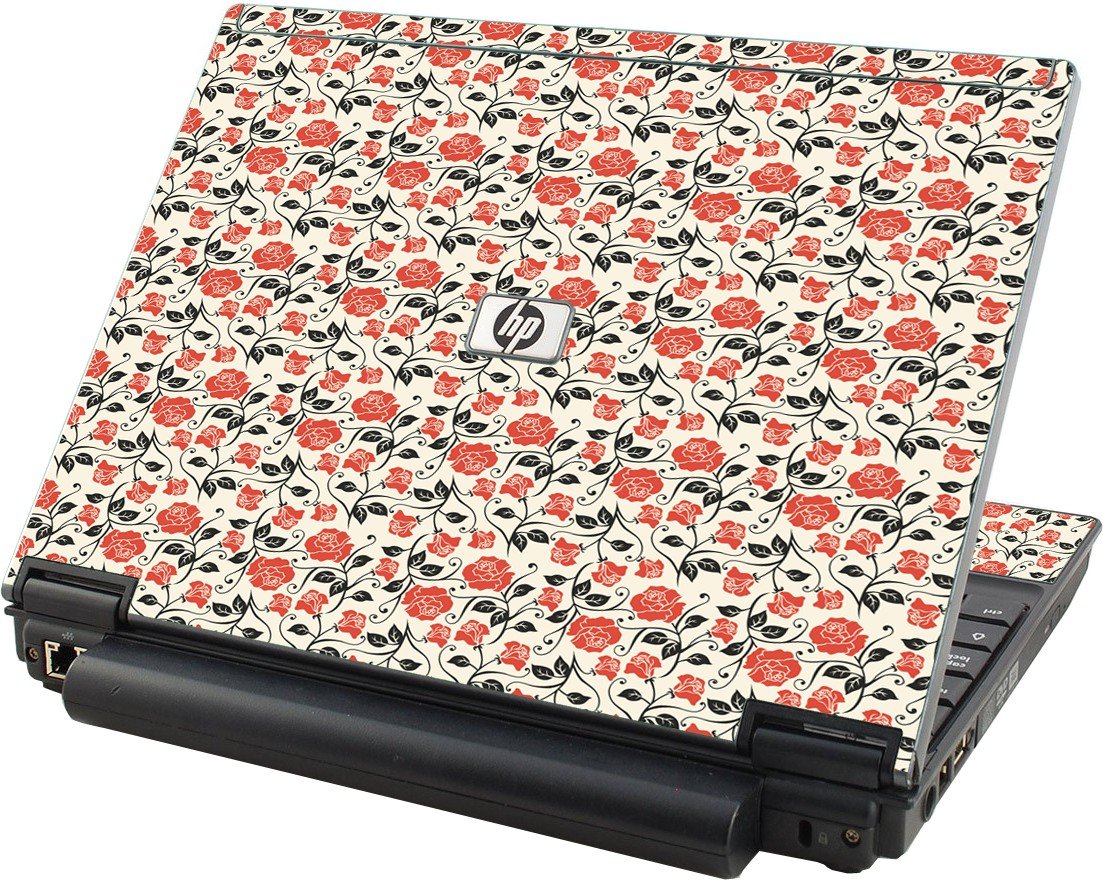 Pink Black Roses HP Elitebook 2530P Laptop Skin