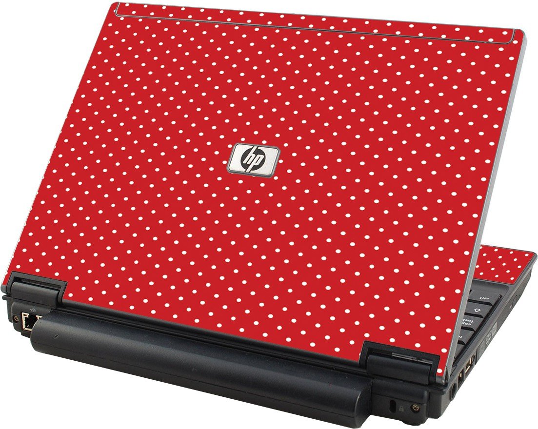 Red Polka Dot HP Elitebook 2530P Laptop Skin