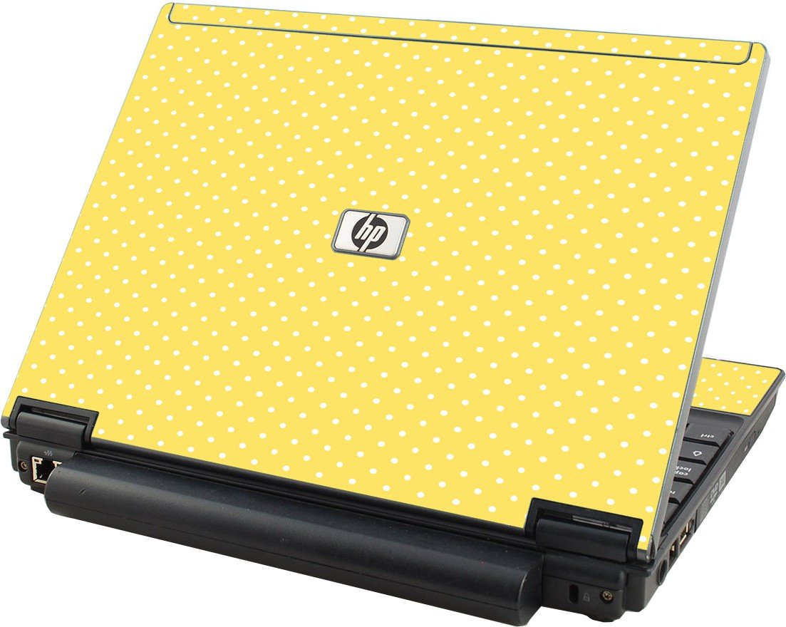 Yellow Polka Dot HP Elitebook 2530P Laptop Skin