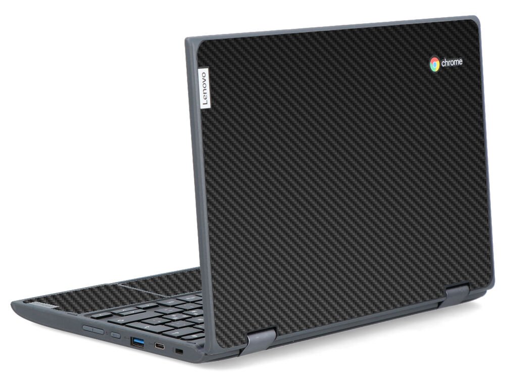 IBM/Lenovo Chromebook 300e G2 MTK BLACK CARBON FIBER Laptop Skin