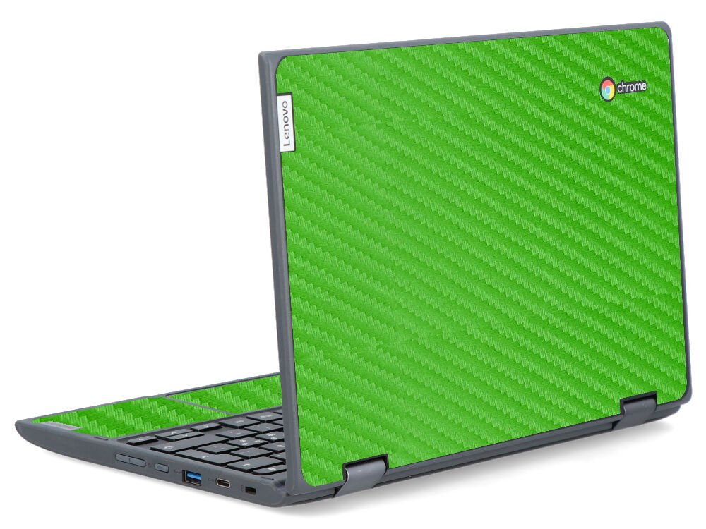 IBM/Lenovo Chromebook 300e G2 MTK GREEN CARBON FIBER Laptop Skin