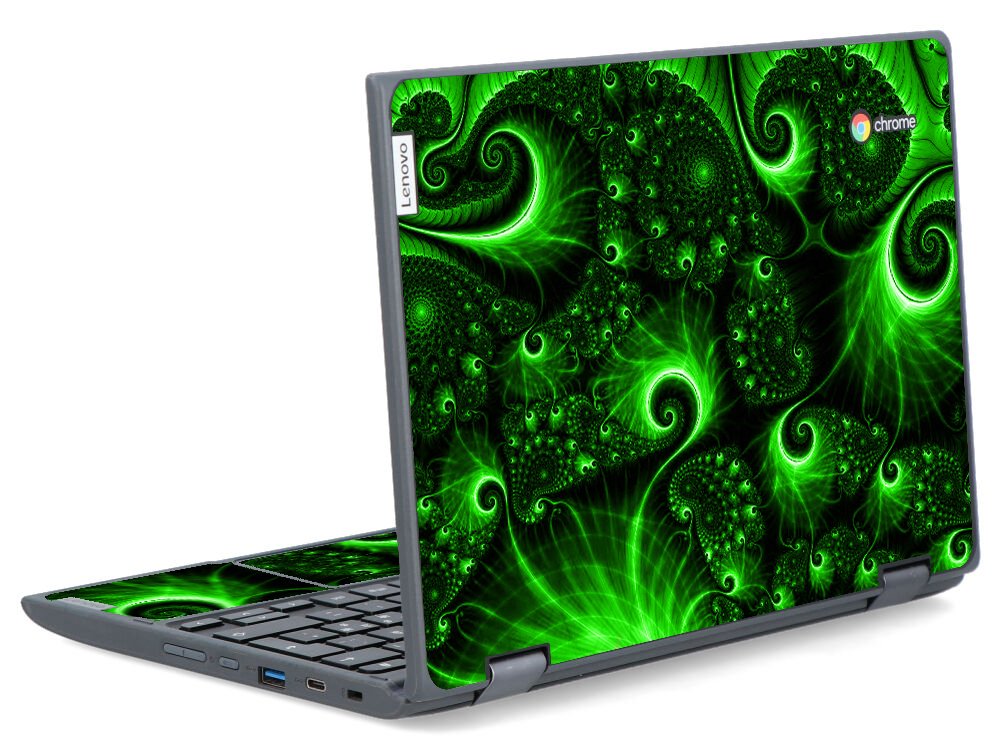 IBM/Lenovo Chromebook 300e G2 AST GREEN SWIRLS  Laptop Skin