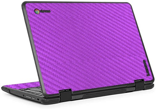 IBM/Lenovo Chromebook 300e PURPLE CARBON FIBER Laptop Skin