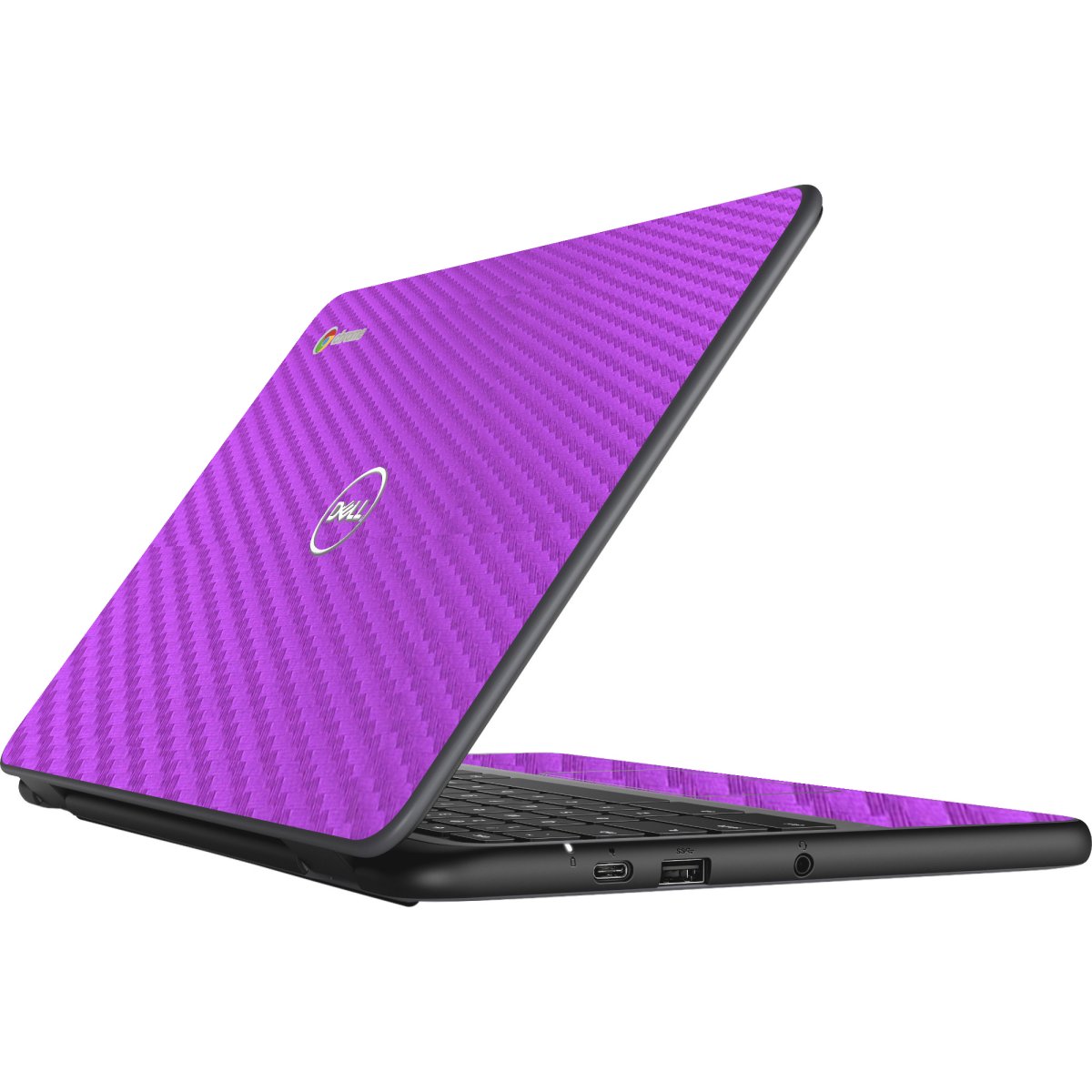 Dell Chromebook 11 3100 PURPLE CARBON FIBER Laptop Skin
