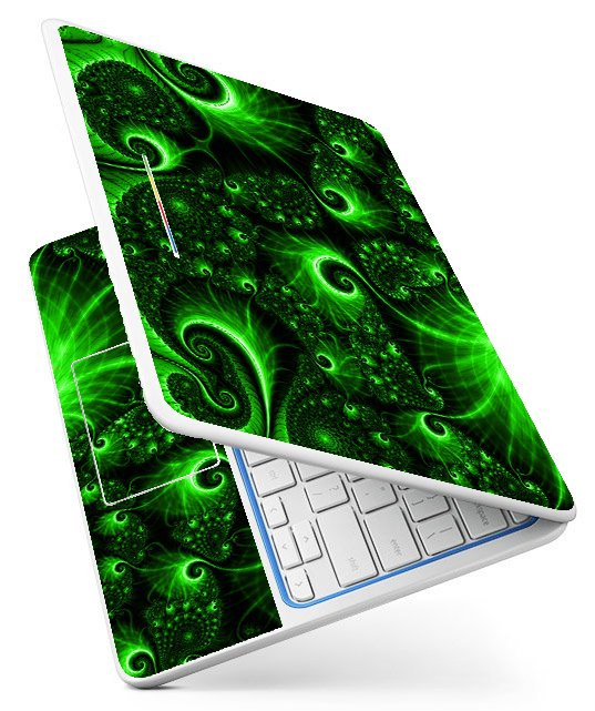 HP Chromebook 11 1101 GREEN SWIRLS Laptop Skin