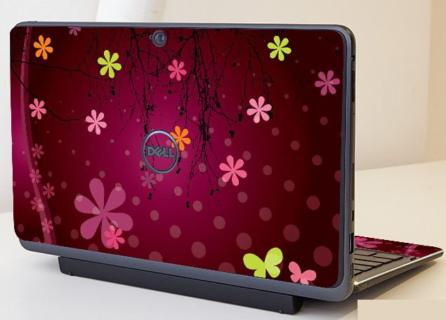 Dell Latitude 5175 RETRO PINK FLOWERS Laptop Skin