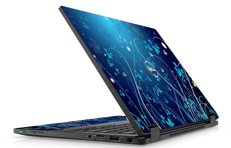Dell Latitude 5289 BLUE FLOWERS Laptop Skin