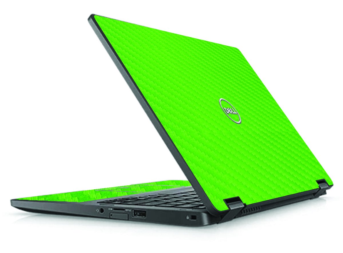 Dell Latitude 5300 / 5310 2 in 1 GREEN CARBON FIBER Laptop Skin