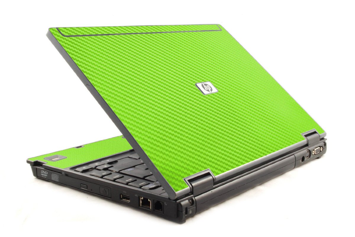 Green Carbon Fiber HP Compaq 6910P Laptop Skin