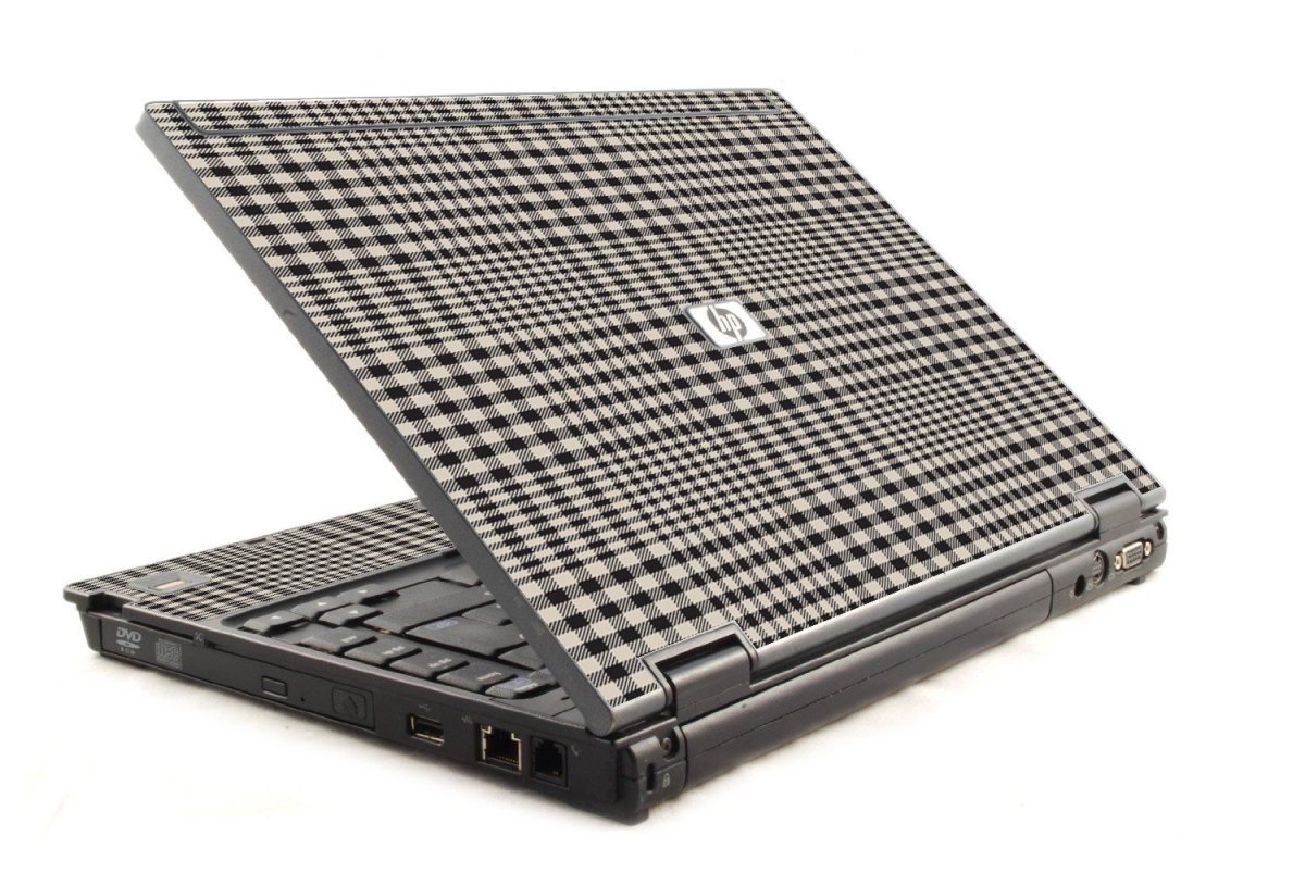 Grey Plaid HP Compaq 6910P Laptop Skin