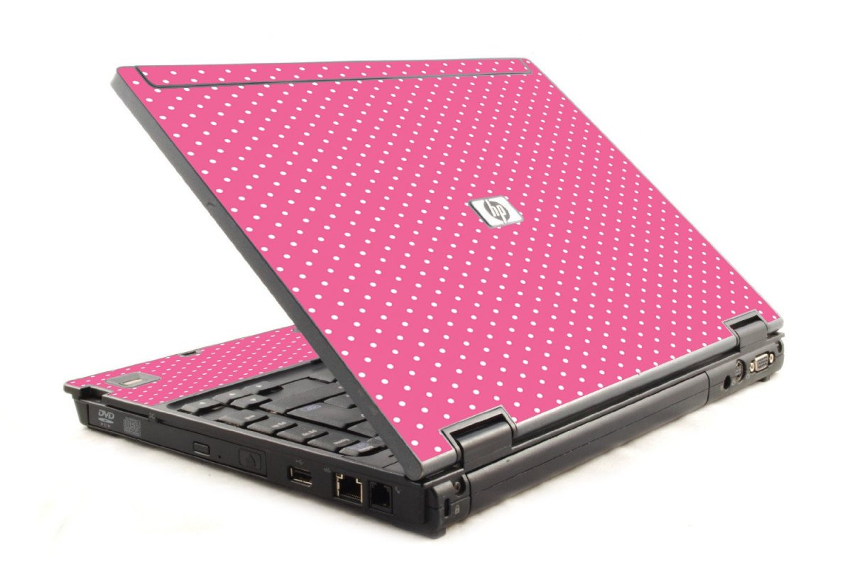 Pink Polka Dot HP Compaq 6910P Laptop Skin