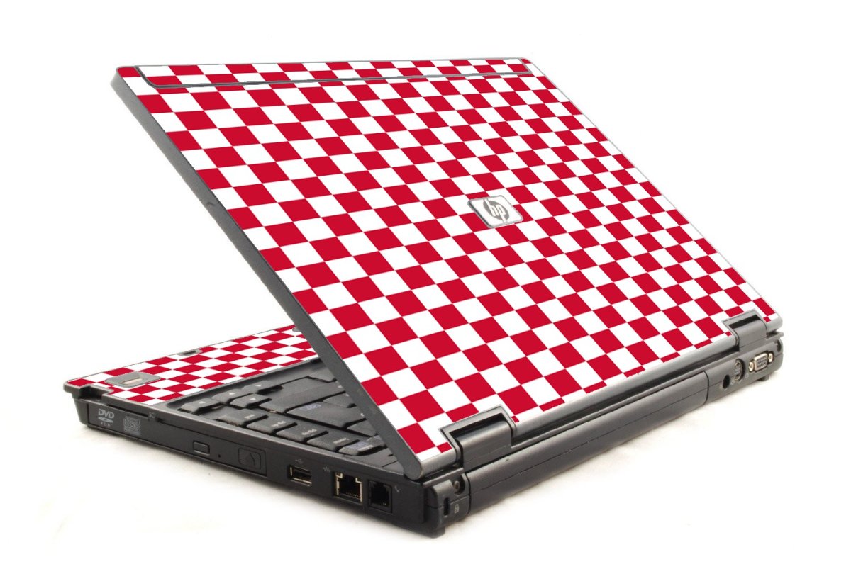 Red Check HP Compaq 6910P Laptop Skin