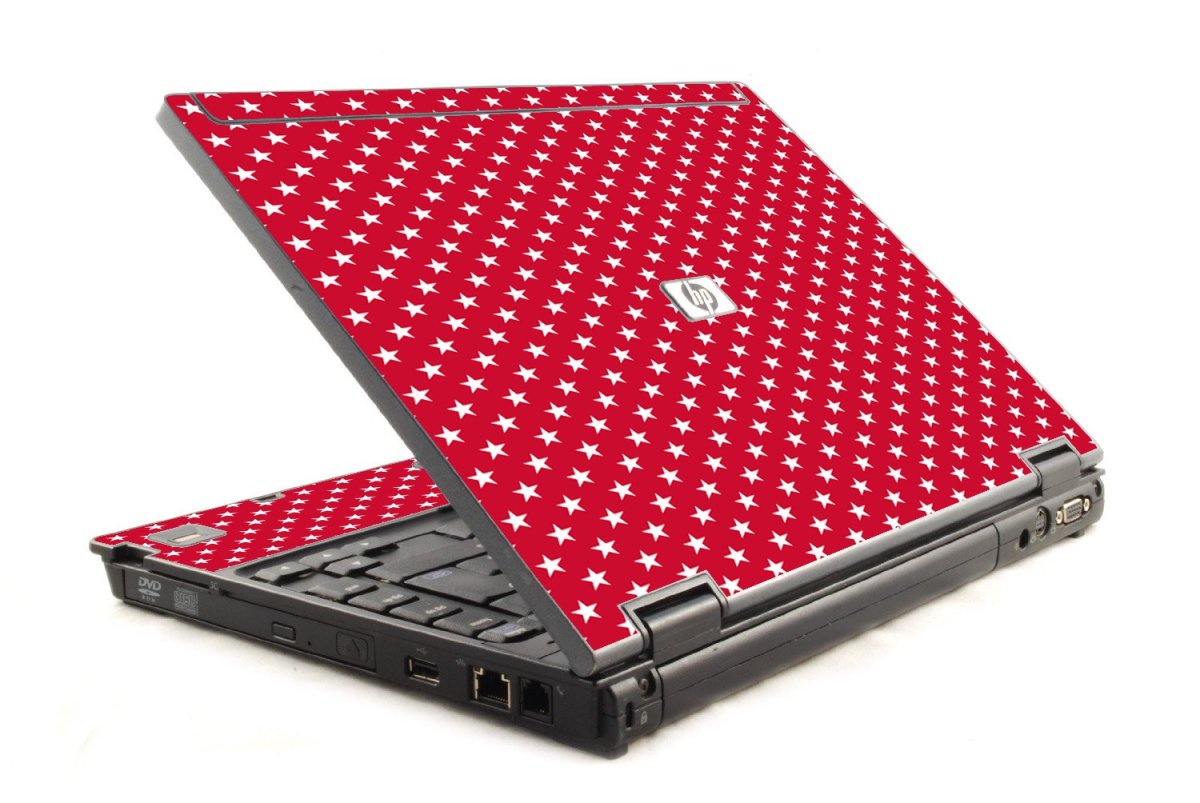 Red White Stars HP Compaq 6910P Laptop Skin