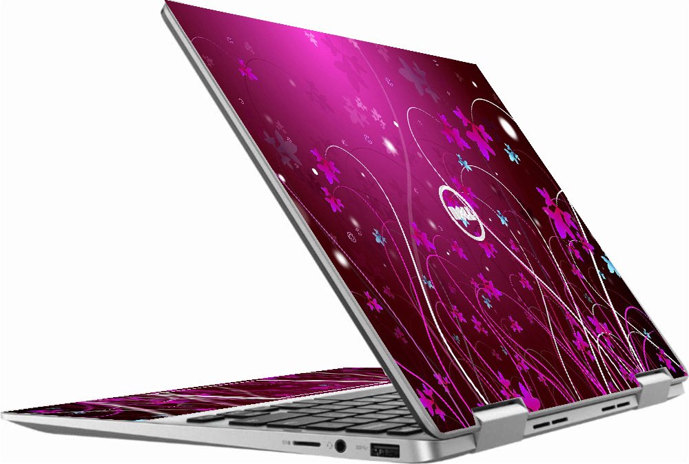 Dell Inspiron 7329  PINK BLUE FLOWERS Laptop Skin