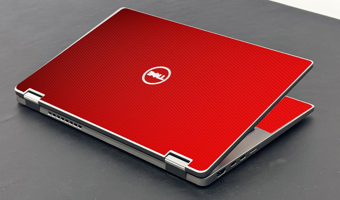 Dell Latitude 7410 2 IN 1 RED CARBON FIBER Laptop Skin
