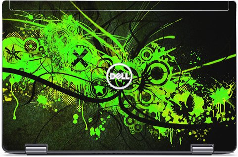 Dell Latitude Silver 7420 2 in 1 GRAFFITI GREEN Laptop Skin