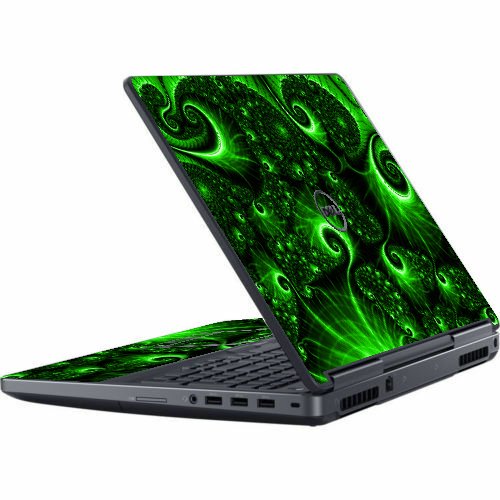 Dell Precision 7710 / 7720 GREEN SWIRLS Laptop Skin