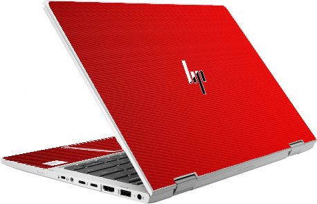 HP EliteBook X360 830 G8 RED CARBON FIBER Laptop Skin