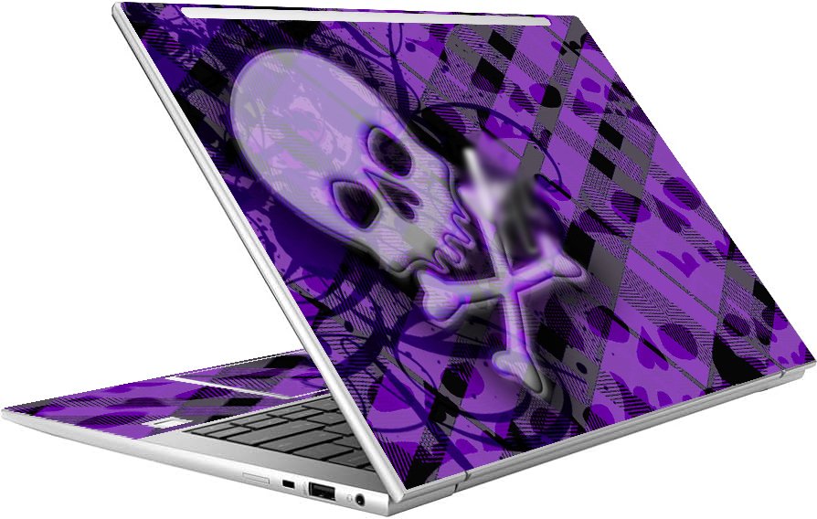 HP EliteBook 845 G9 PLAID SKULLS Laptop Skin