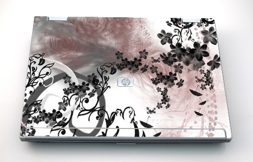 HP Compaq 8510W FLOWERS AND UMBRELLAS Laptop Skin