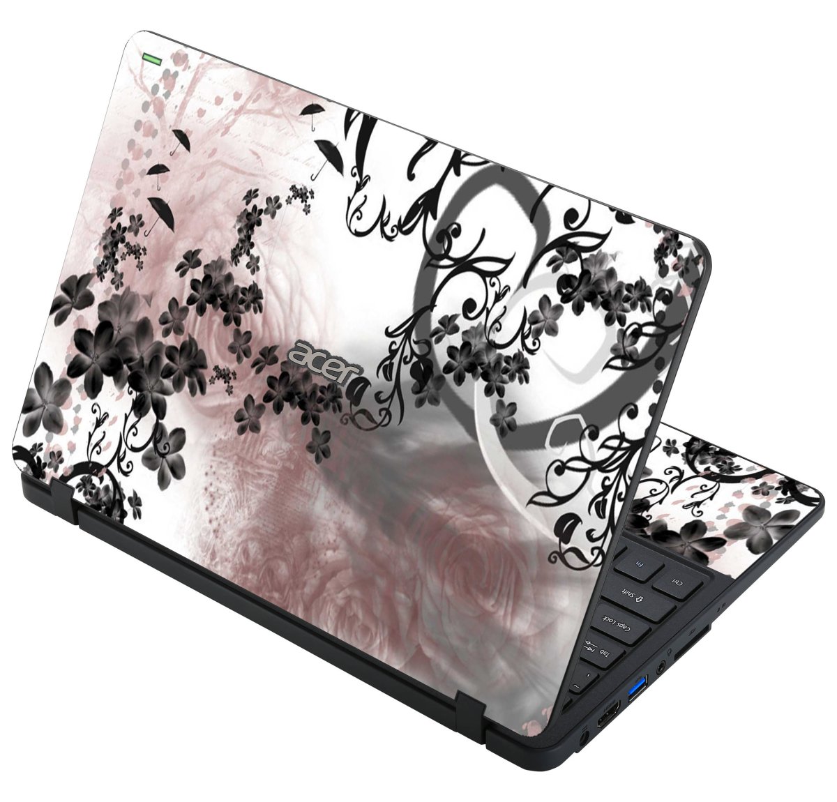 Acer Travelmate B117-M FLOWERS AND UMBRELLAS Laptop Skin