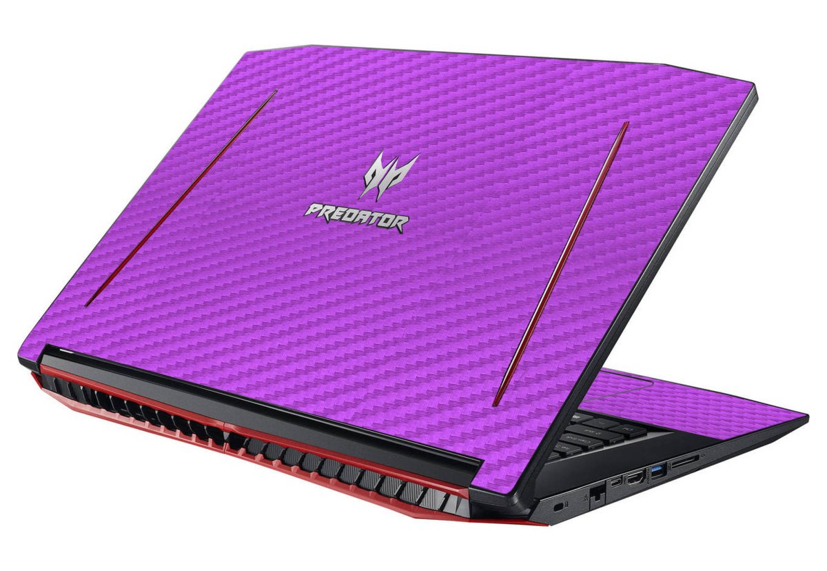 Acer Predator Helios 300 PH317-51 PURPLE CARBON FIBER Laptop Skin