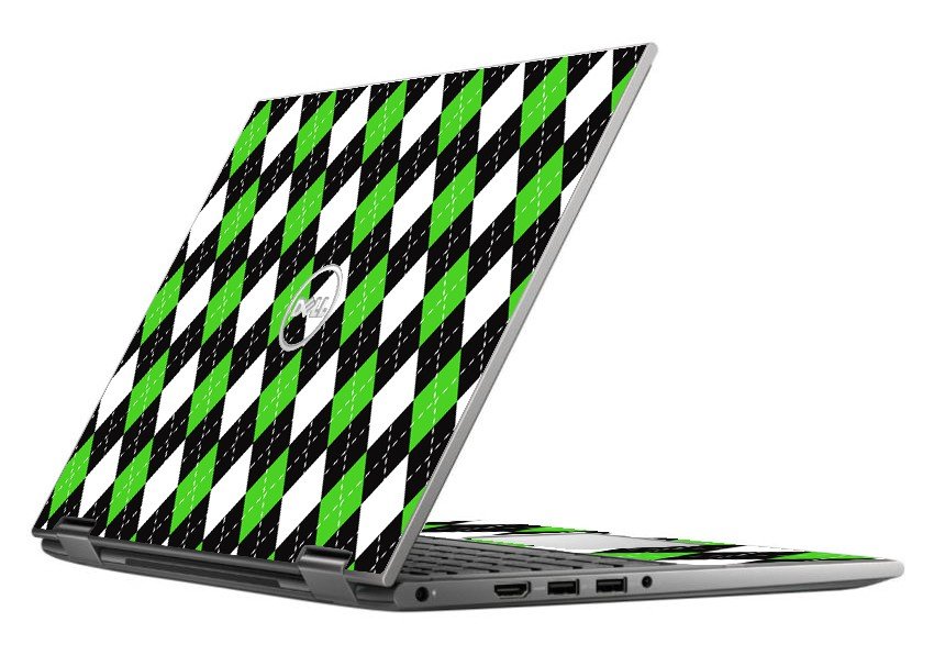 GREEN BLACK ARGYLE DELL INSPIRON 5368 SKIN
